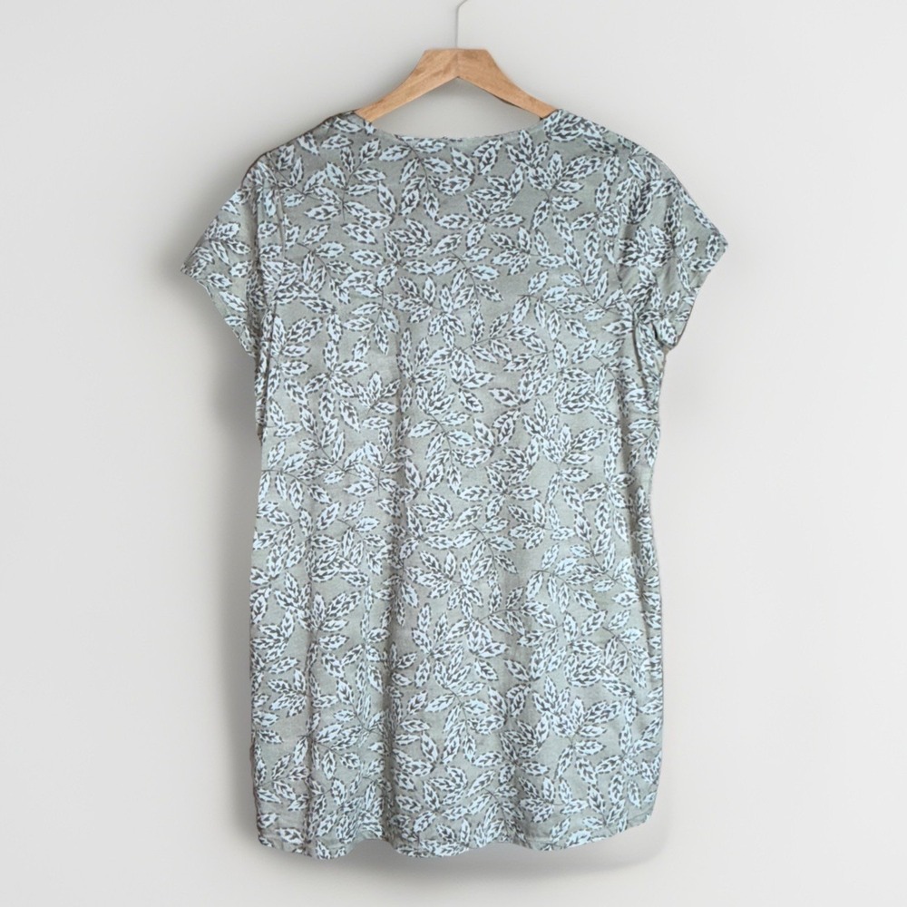 5/25 J. Jill Pure Jill Scoop Neck Elliptical Tee Size XS High Low Side Slits - Picture 3 of 6